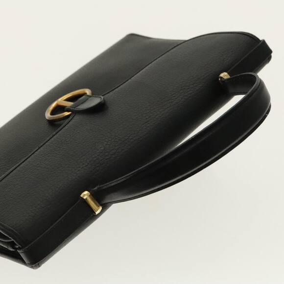 DIOR Hand Bag Leather Black Gold - Picture 6 of 13